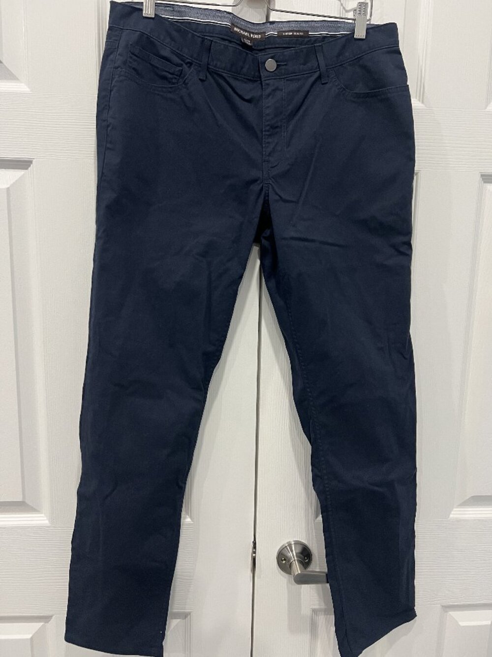 Michael Kors Parker Slim Fit Pants Navy 34/32 NWT